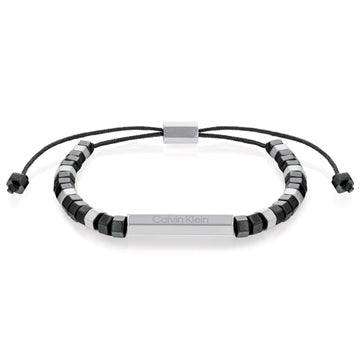 Βραχιόλι Calvin Klein 35000278 μακραμέ με αιματίτη και ατσάλινα στοιχεία.